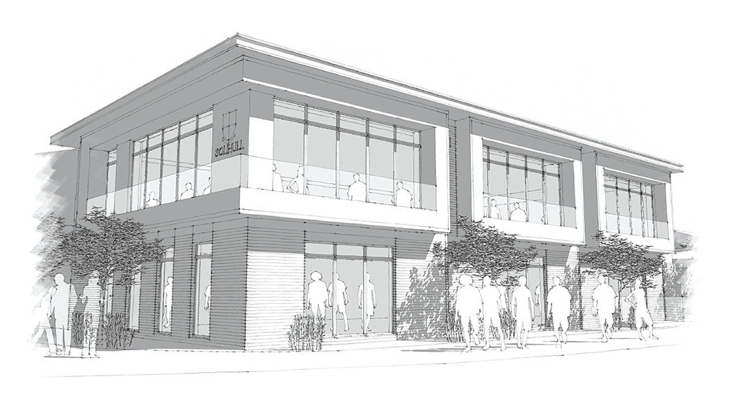 Artists impression of the converted squash courts