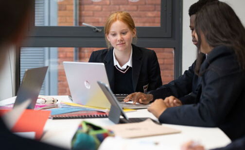 Students studying