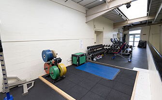Gym weights area